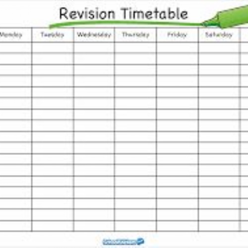 revision timetable